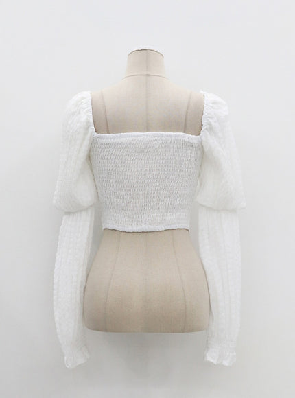 心形領短款襯衫 BF323