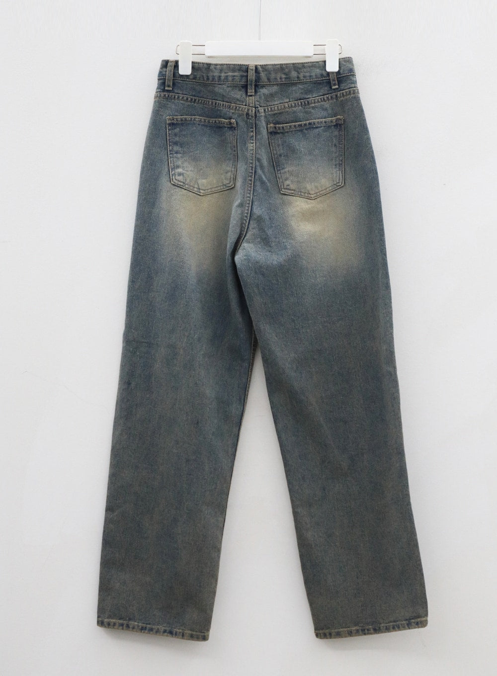 LEWKIN Vintage Wash Wide Leg Jeans