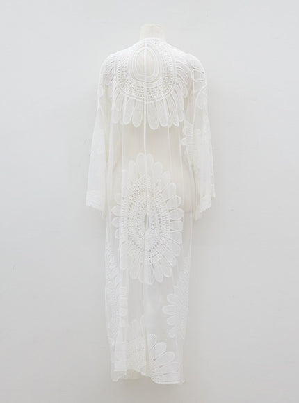 向日葵刺繡長袍IJ13