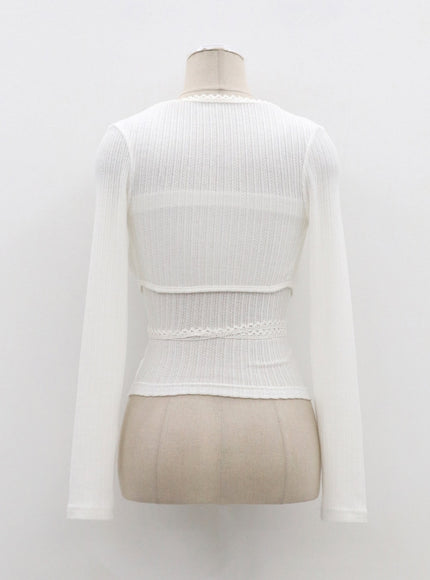 蕾絲上衣開衫套裝 CM324