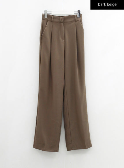 Pintuck Wide Tailored Pants With 3 Versions Of Length CG24