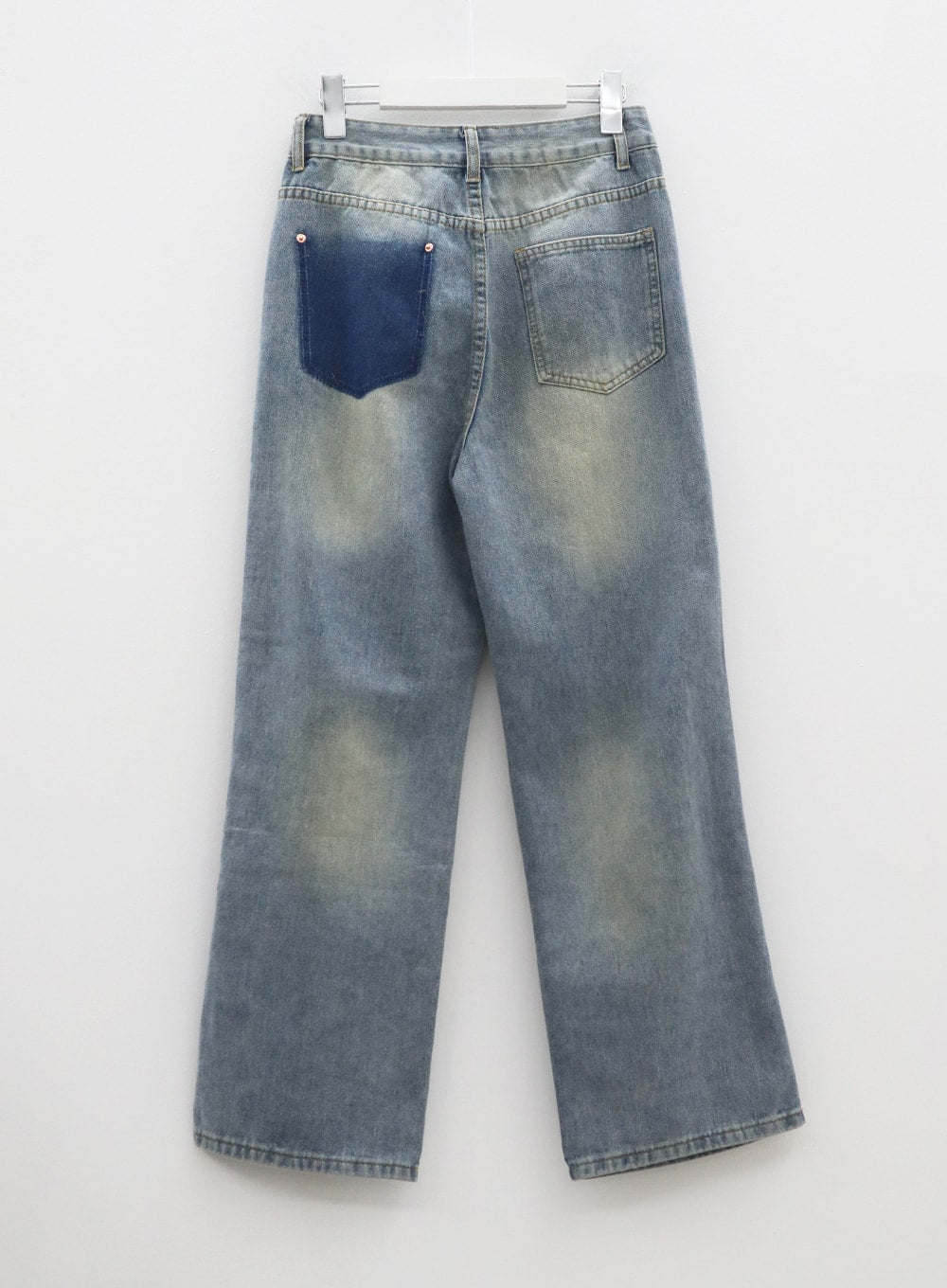 Low Rise Ripped Wide Jeans CA303