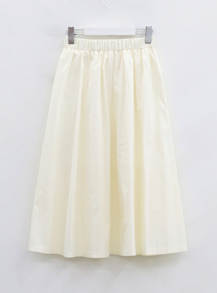 Bending Pleated Long Skirt OO19