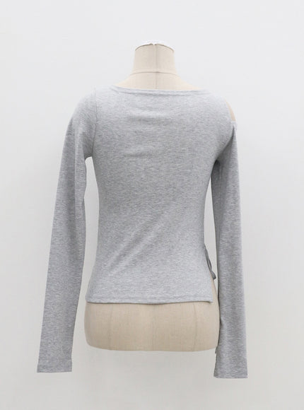 Cut Out Shoulder Top OF327