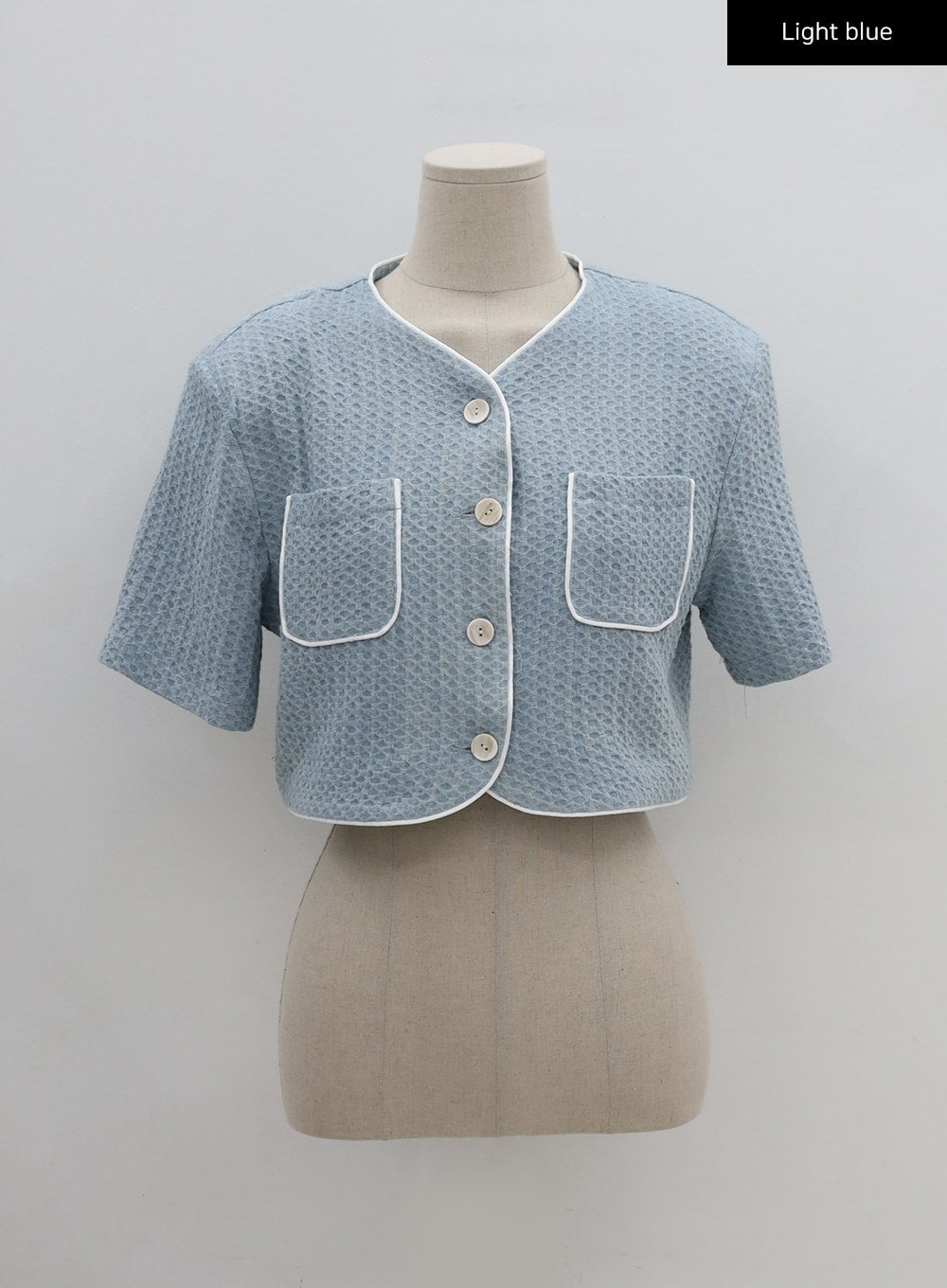 Two-Tone Denim Set-Up Short Jacket BU1507