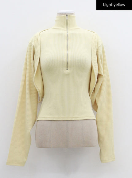Zipper Sleeveless top Bolero Set CF310