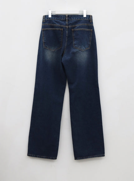 Wide Leg Faded Color Denim Pants CO11