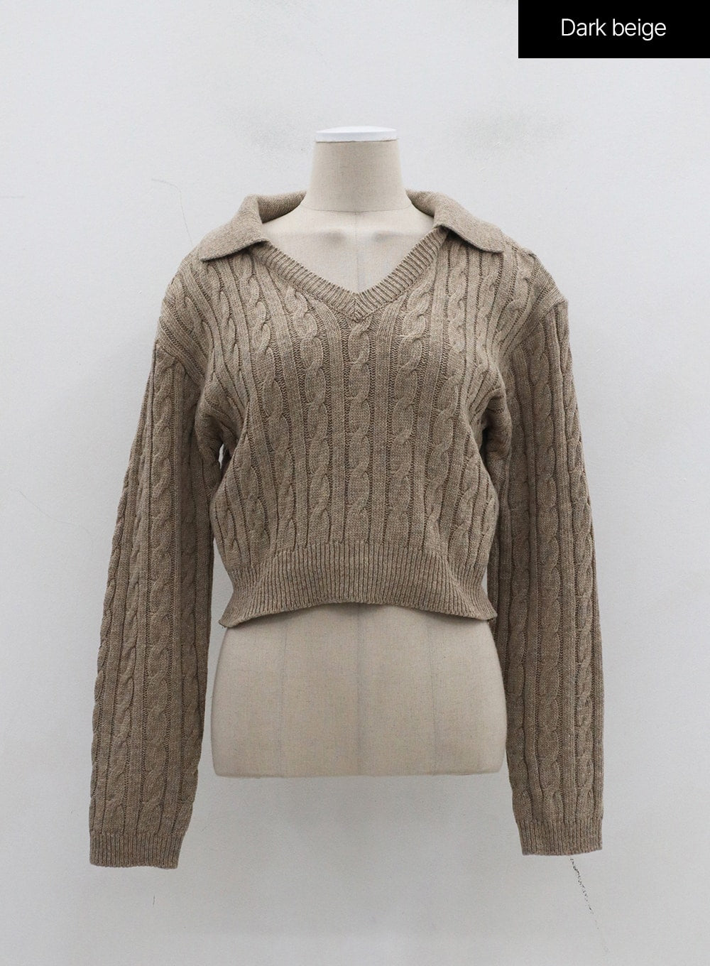 Cable Knit Cropped Sweater