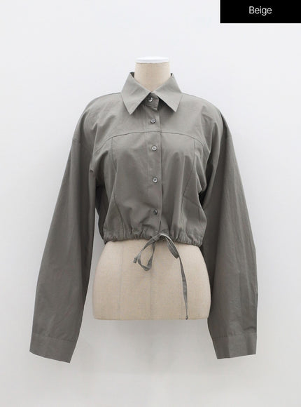 繫帶細節短款襯衫 OF310