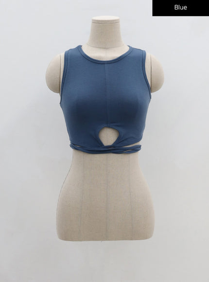 Waist Strap Cropped Tank Top CU8