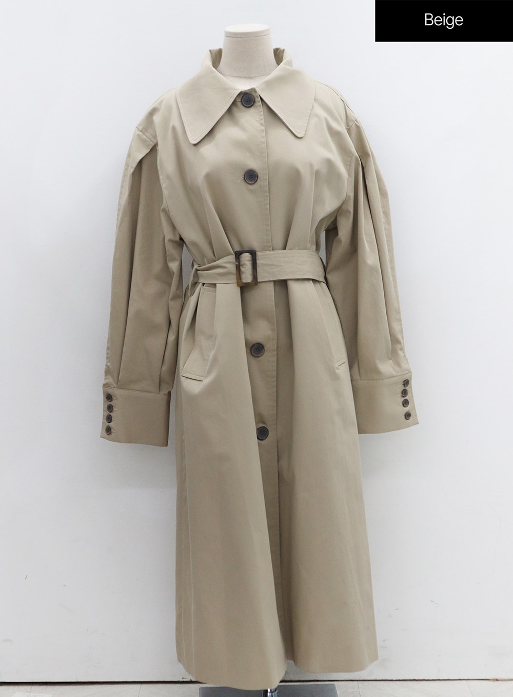 Big Collar Cuffs Detail Trench Coat OS14 - Lewkin