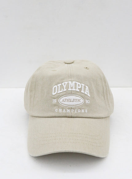 Olympia Lettering Print Baseball Cap ON09
