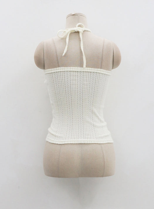 Knit Bustier Neck String Top CN09