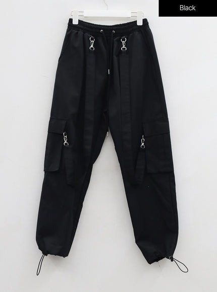 雙肩帶工裝降落傘寬鬆褲 BD23