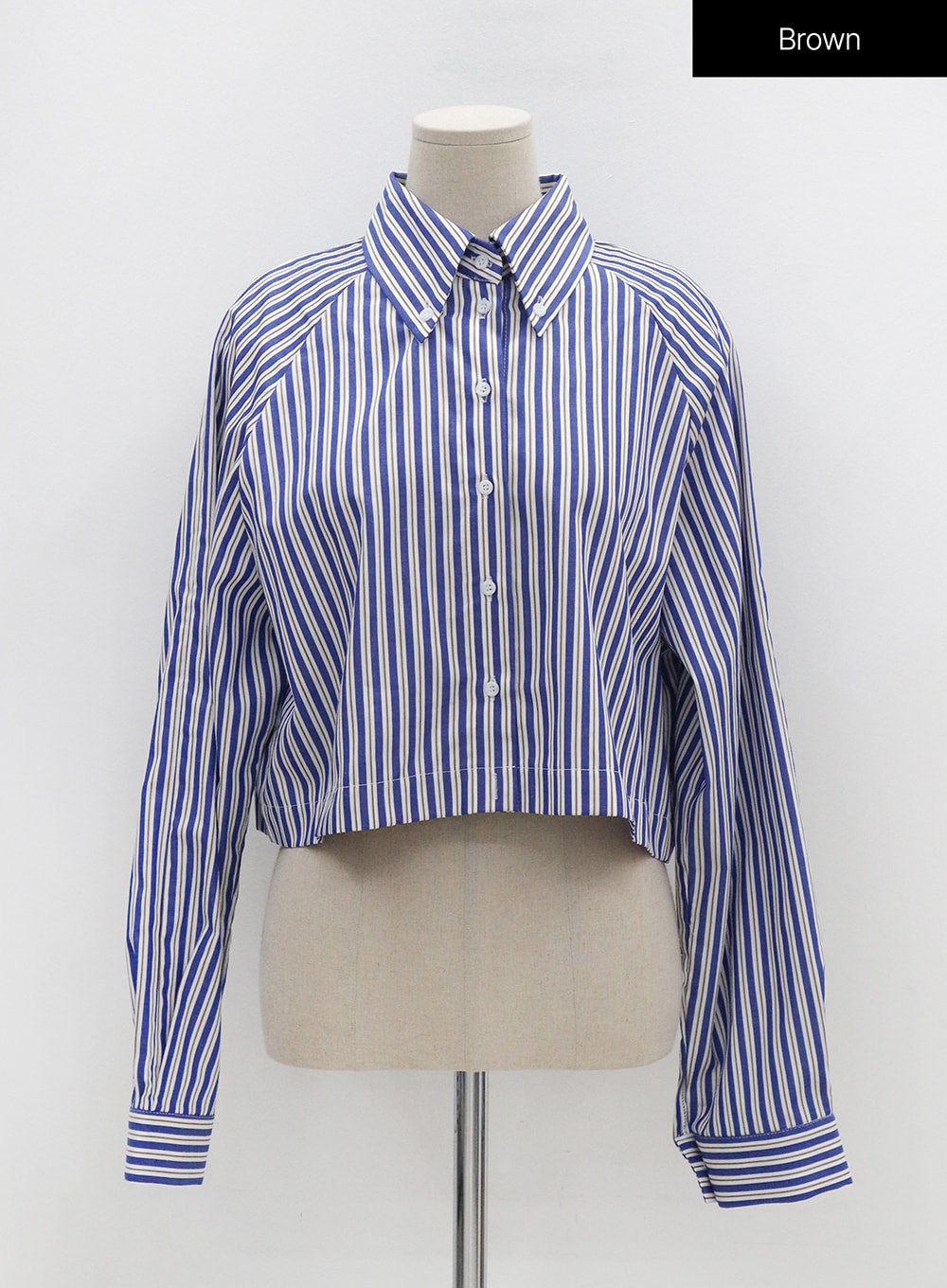Blue Stripe Cropped Shirt OG18 - Lewkin