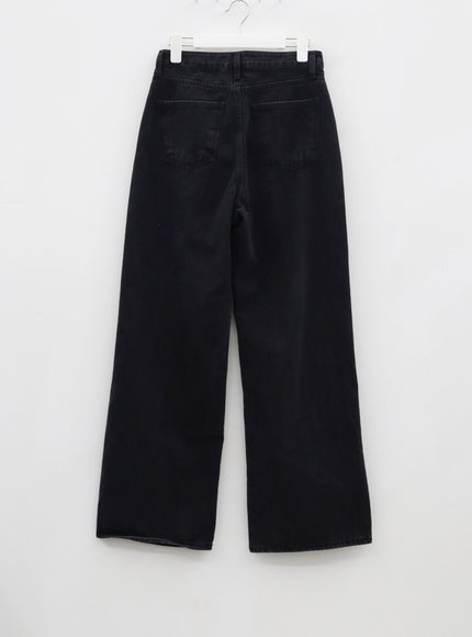 破洞闊腿牛仔褲 CJ319