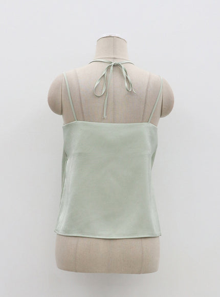 緞面無袖上衣 OF327