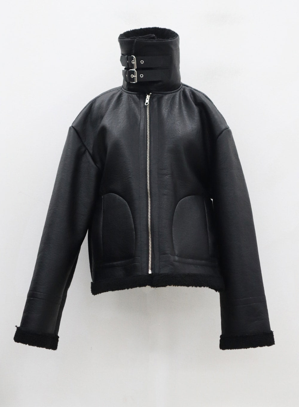 Faux Leather Shearling Jacket Unisex CD14