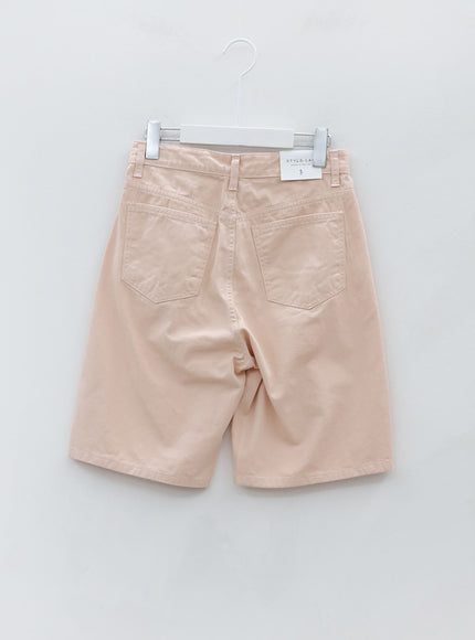 Pintuck Cotton Long Shorts OJ30