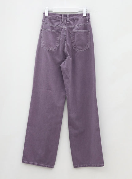 Long Cotton Colored Wide Pants OU15