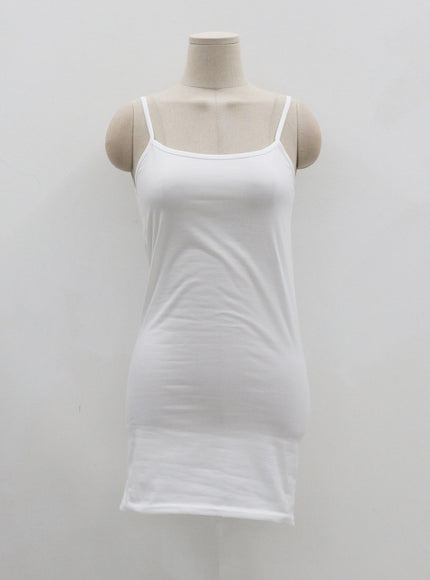 分層針織迷你連衣裙和細肩帶迷你連衣裙套裝 CO19 