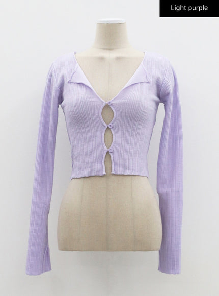 短款長袖開衫 CF317