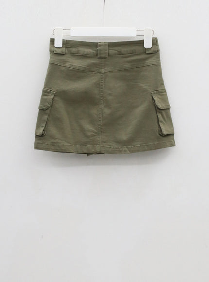 高腰工裝迷你裙 CJ319