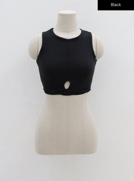 Waist Strap Cropped Tank Top CU8