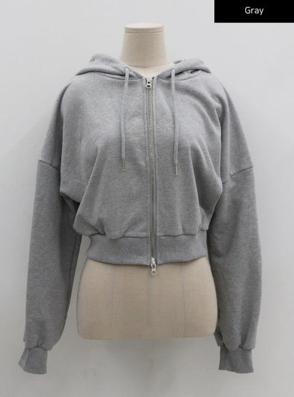 Lewkin Soft Basic Two Way Hoodie Zip Up C1210