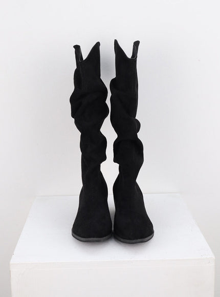 ruched-faux-leather-long-boots-co313