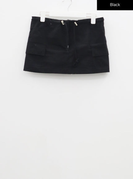 Drawstring Mini Skirt CF314