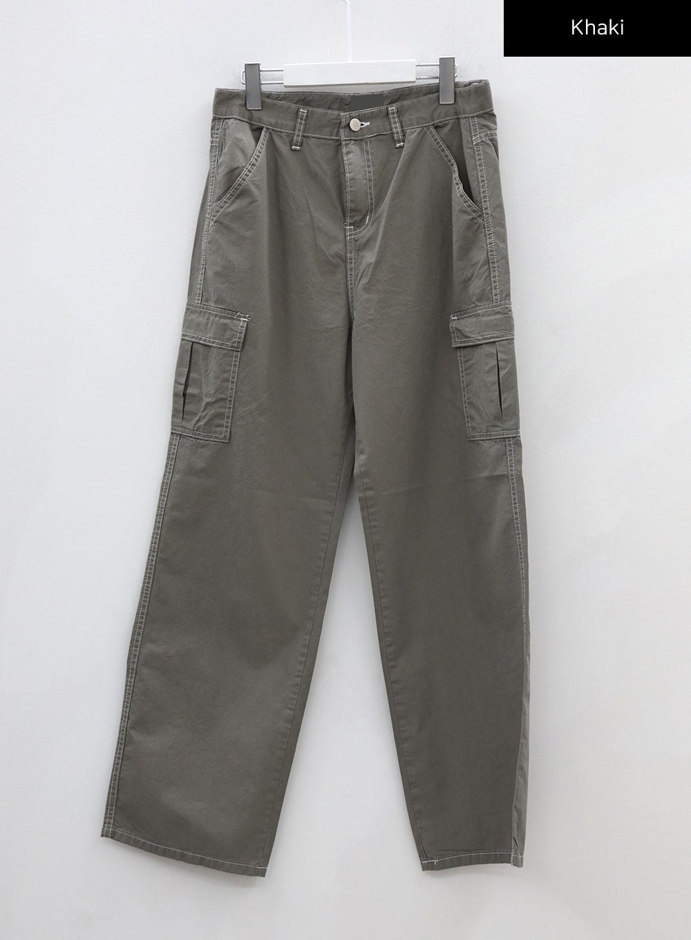 Stitch Detail Low-Rise Cargo Pants CJ22