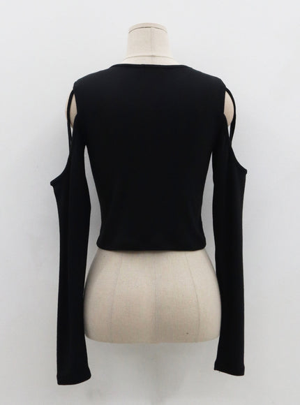Simple Off Shoulder Crop Top CO04