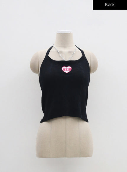 Ribbed Halterneck Sleeveless Top BM304
