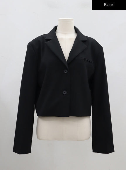 Cropped Button Jacket OF302
