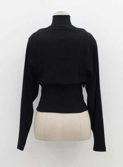 Zipper Sleeveless top Bolero Set CF310