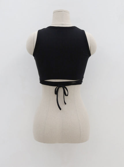Waist Strap Cropped Tank Top CU8
