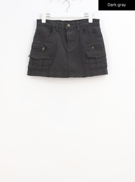 中腰工裝迷你裙 CA313