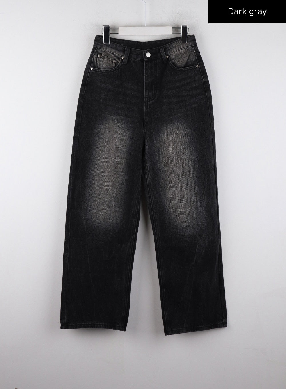 vintage-washed-wide-leg-jeans-cd311 / Dark gray