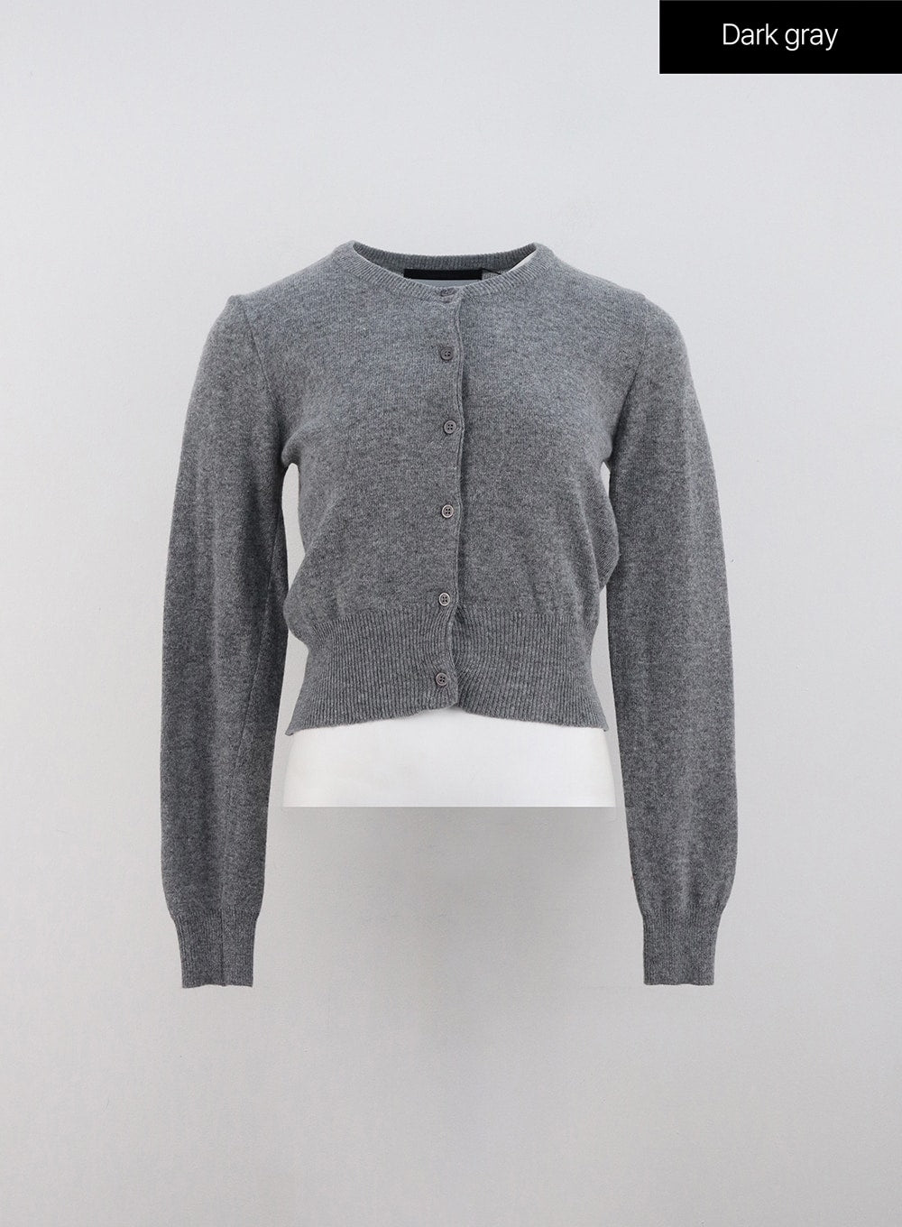 cashmere-cropped-cardigan-od307 / Dark gray