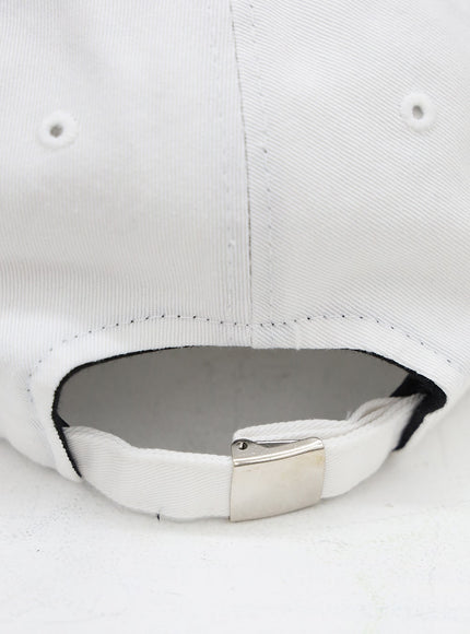 New Town Lettered Cotton Baseball Cap OU13