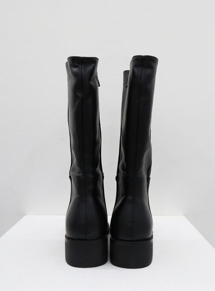 Square Toe Mid-Calf Boots BO18