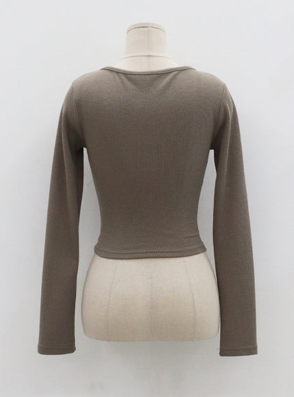 Heart Neck Crop T-Shirt CO11