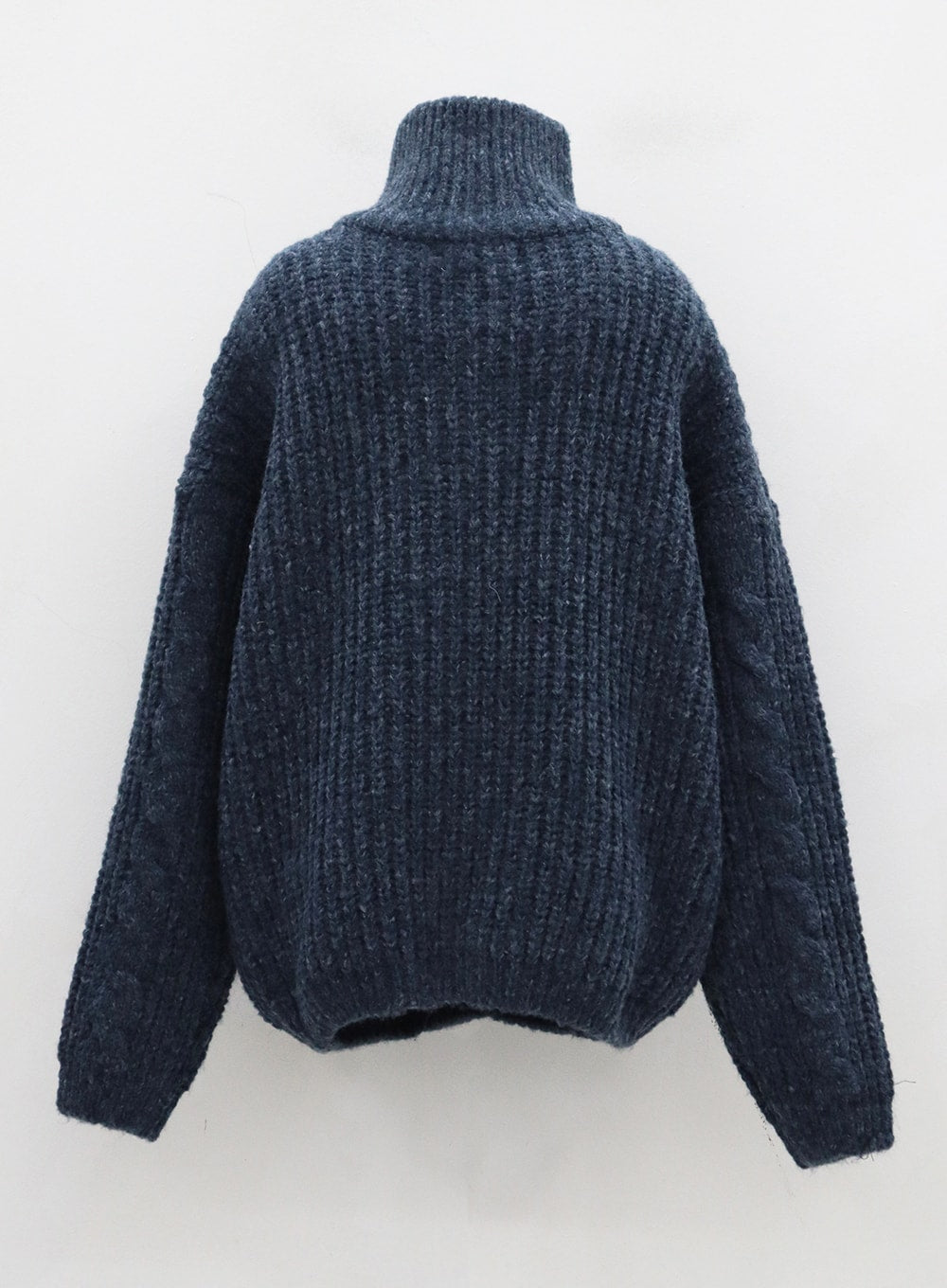 Cable Knit Oversized Zip-Up Sweater CJ317