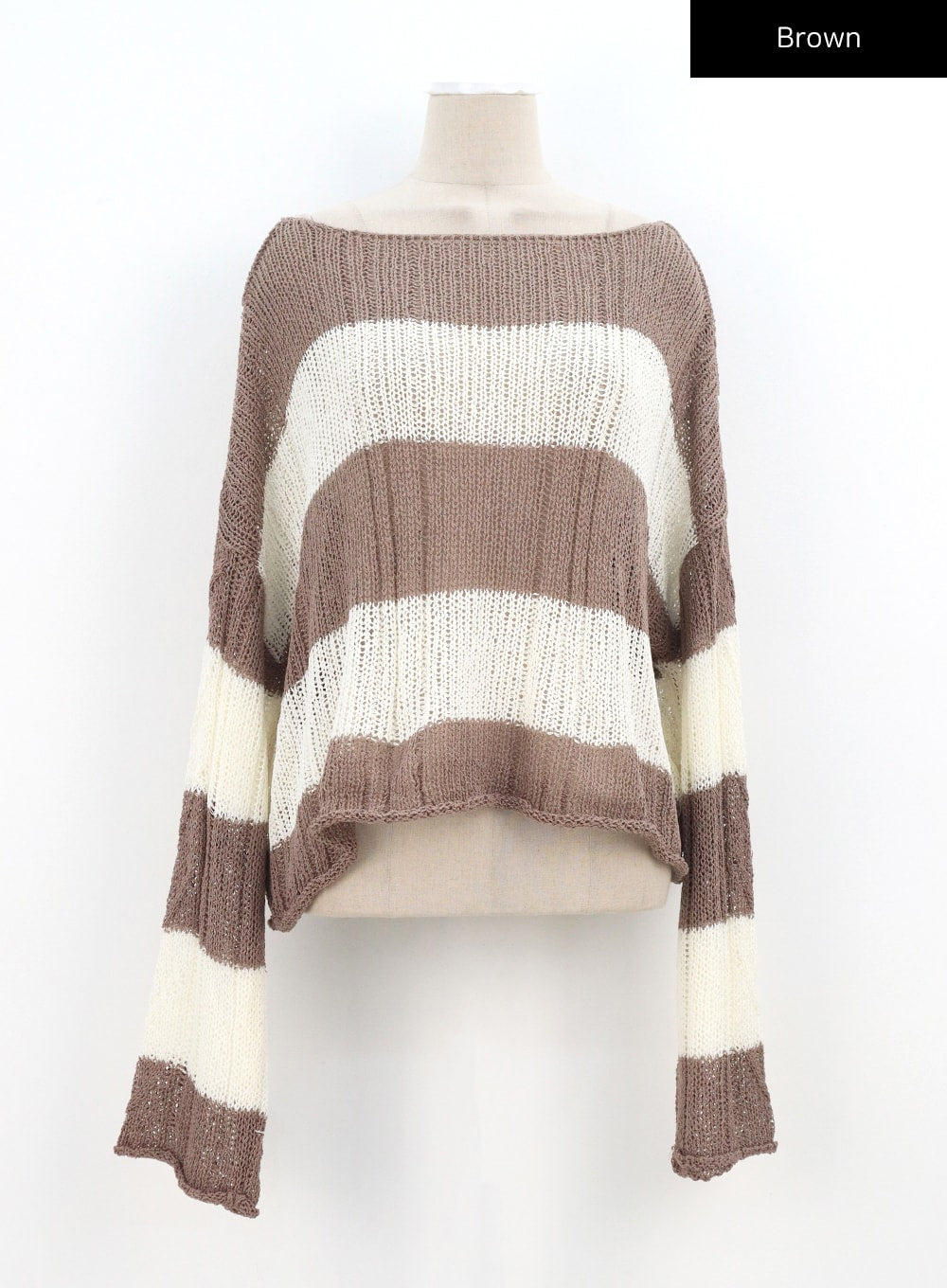 Celine Striped Bateau Neckline Sweater - Neutrals Knitwear, Clothing -  CEL265264