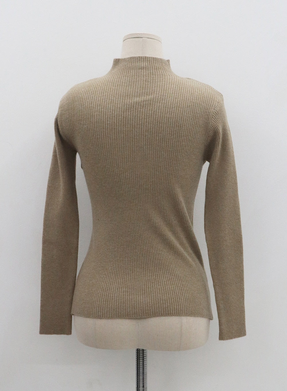 Turtleneck Long Sleeve Knit T-Shirt ON02