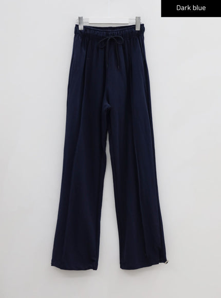 Pin-tuck Wide Leg Sweat Pants CU7