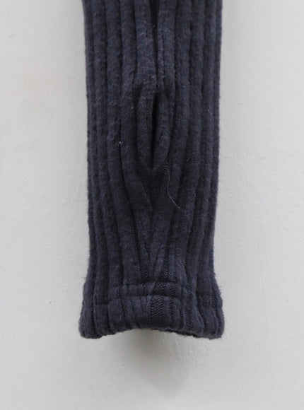 Short Sleeve Knit Turtleneck And Warmer Set OD13