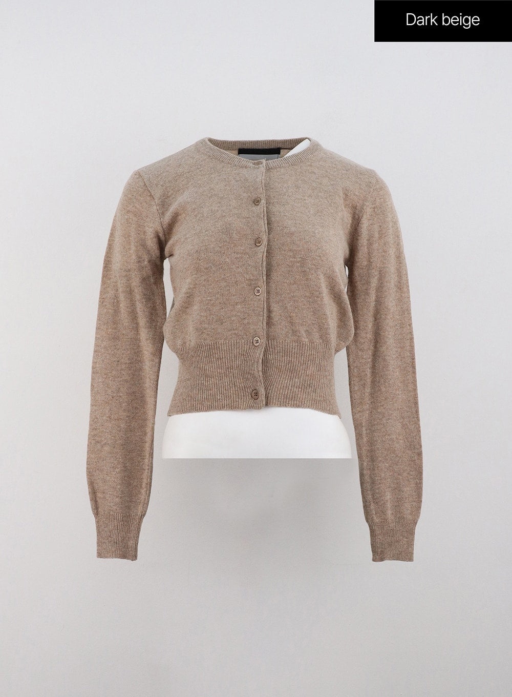 cashmere-cropped-cardigan-od307 / Dark beige