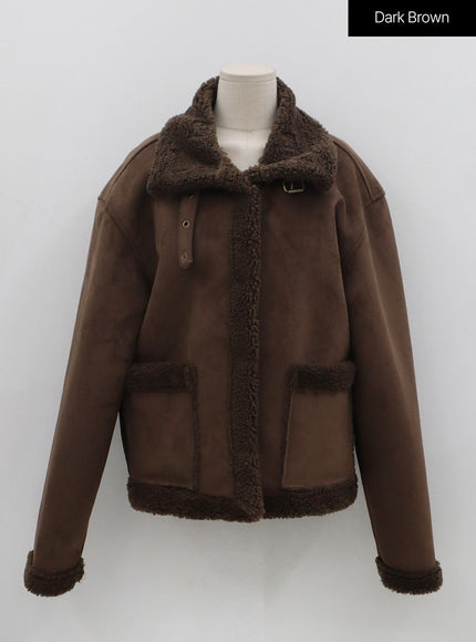 Shearling Button Jacket BN07